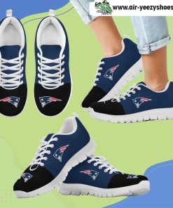 Two Colors Aparted New England Patriots Breathable Running Sneaker