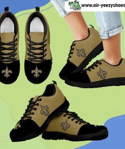 Two Colors Aparted New Orleans Saints Breathable Running Sneaker