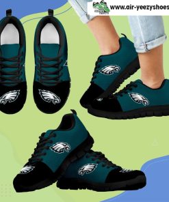 Two Colors Aparted Philadelphia Eagles Breathable Running Sneaker