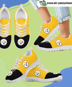Two Colors Aparted Pittsburgh Steelers Breathable Running Sneaker