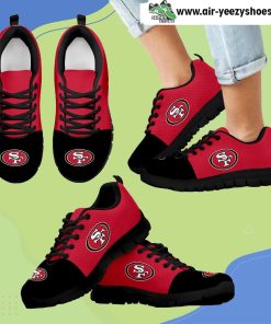 Two Colors Aparted San Francisco 49ers Breathable Running Sneaker