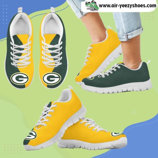 Two Colors Trending Lovely Green Bay Packers Breathable Running Sneaker