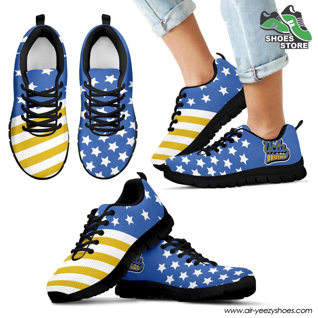 UCLA Bruins America Flag Pattern Casual Breathable Running Shoes