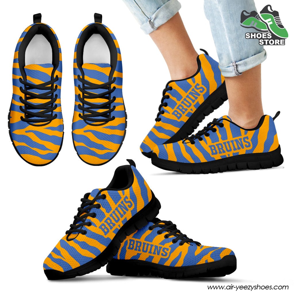 UCLA Bruins Breathable Running Shoes Tiger Skin Stripes Pattern Printed