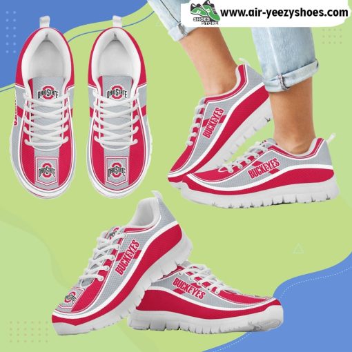 Vintage Color Flag Ohio State Buckeyes Breathable Running Sneaker