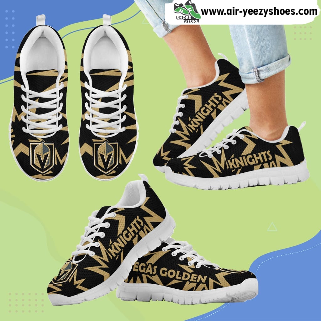 Zig Zag Circle Dizzy Excellent Nice Logo Vegas Golden Knights Breathable Running Sneaker