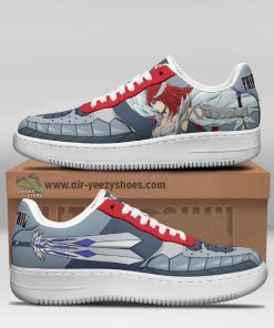 Erza Scarlet Anime Air Force 1 Sneaker, Custom Fairy Tail Anime Shoes Heaven Wheel Armor