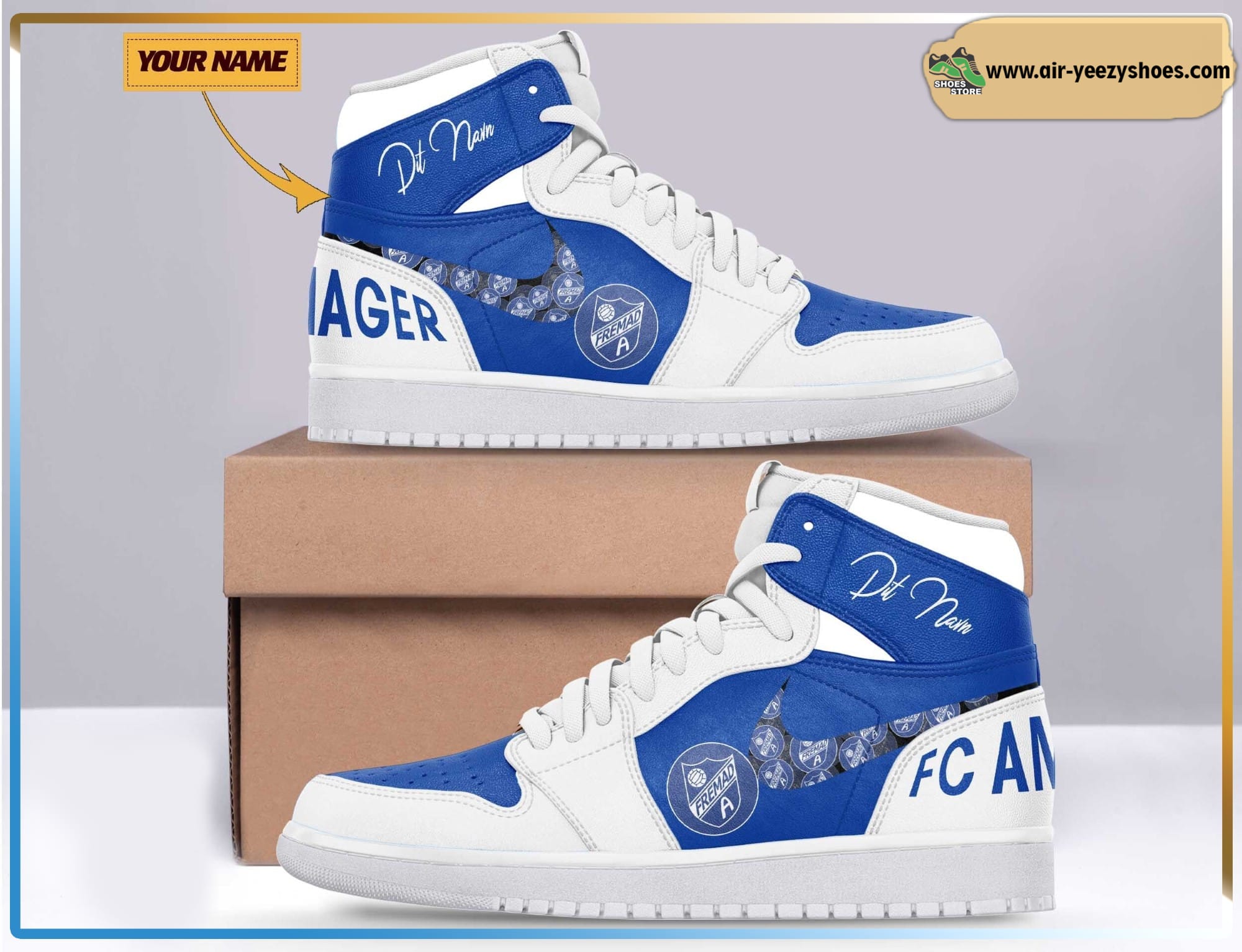 FC Amager Superliga Air Jodan 1 High Top Sneaker Boots
