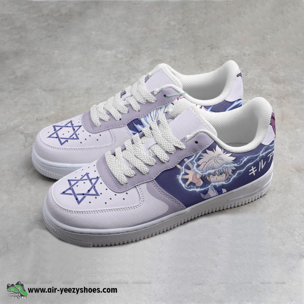 HxH Killua Zoldyck Anime Air Force 1 Sneaker, Custom Hunter x Hunter Anime Shoes