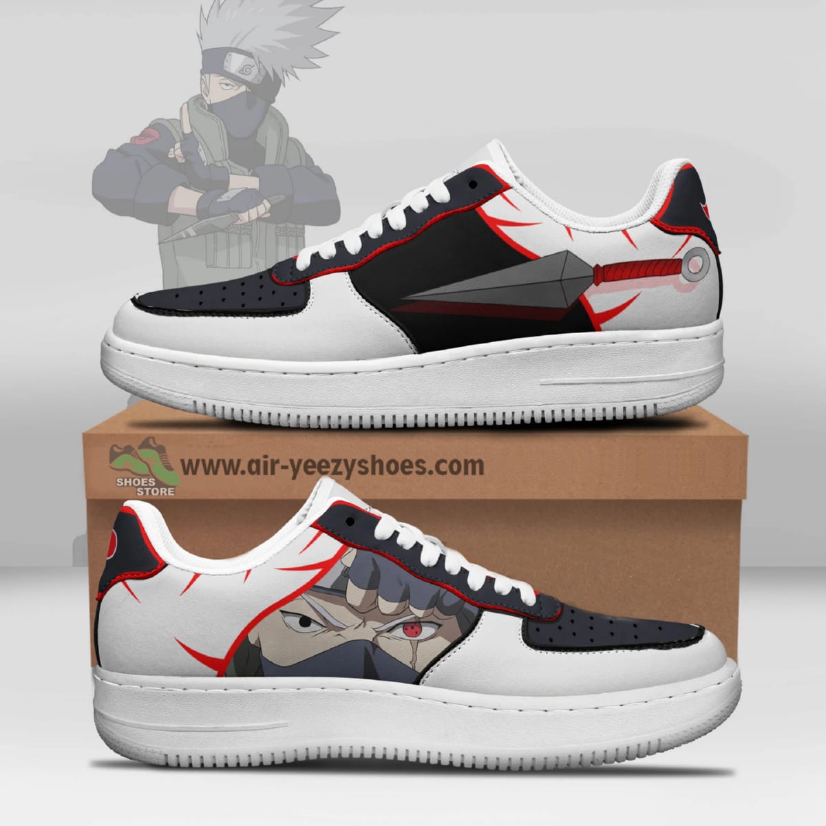 Kakashi af1 Naruto Shoes Hatake Custom Anime Anime Air Force 1 Sneaker,