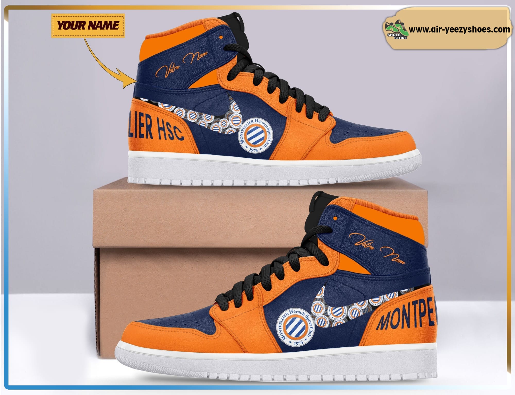 Montpellier HSC Ligue 1 Air Jodan 1 High Top Sneaker Boots