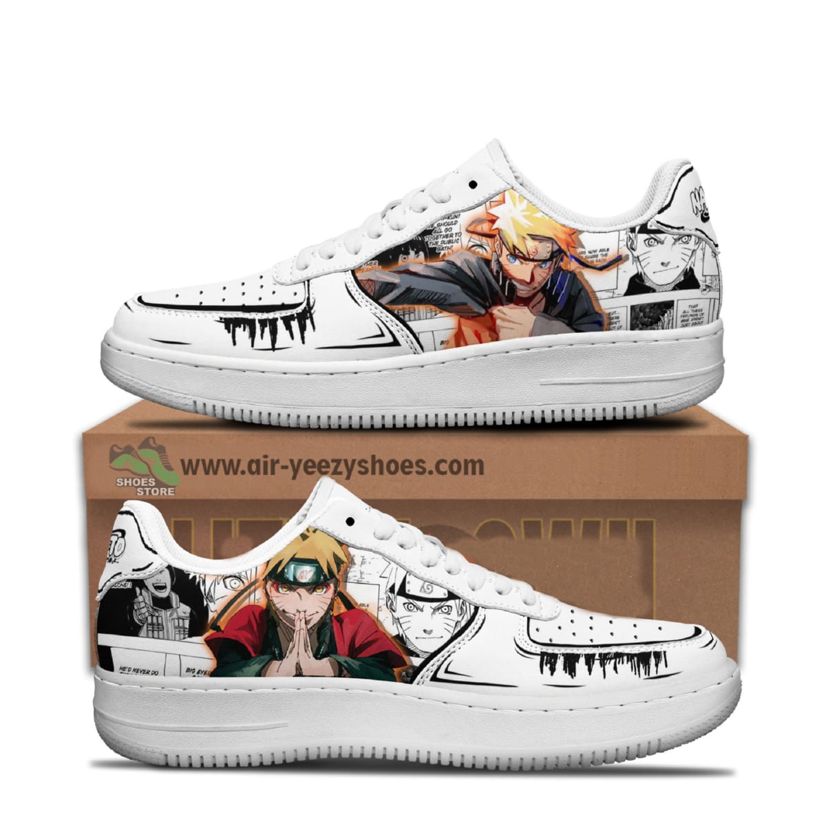 Naruto Uzumaki Anime Air Force 1 Sneaker, Custom Naruto Anime Shoes