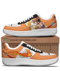 Portgas D Ace Anime Air Force 1 Sneaker, Custom 1Piece Anime Shoes