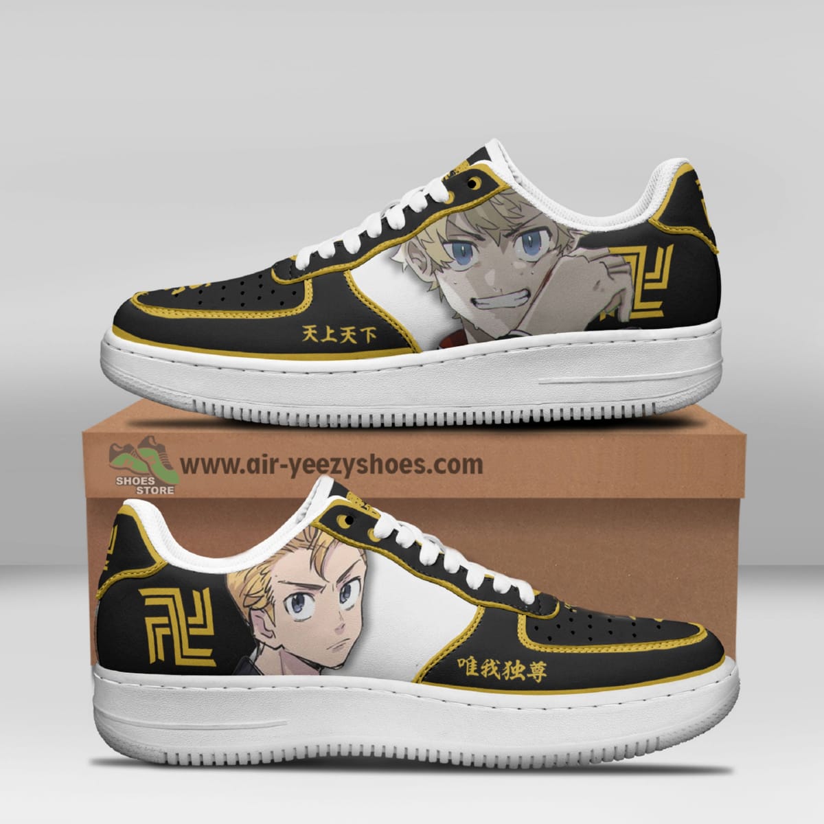 Takemichi Hanagaki Anime Air Force 1 Sneaker, Custom Tokyo Revengers Anime Shoes