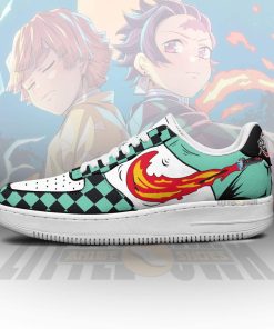 Tanjiro and Zenitsu Anime Air Force 1 Sneaker, Custom Demon Slayer Anime Shoes