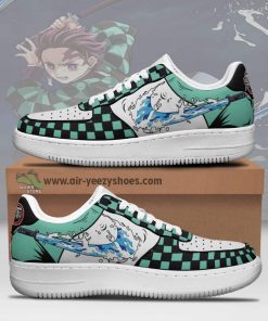 Tanjiro Shoes Anime Shoes Custom Demon Slayer Anime Air Force 1 Sneaker, Water Breathing Skill