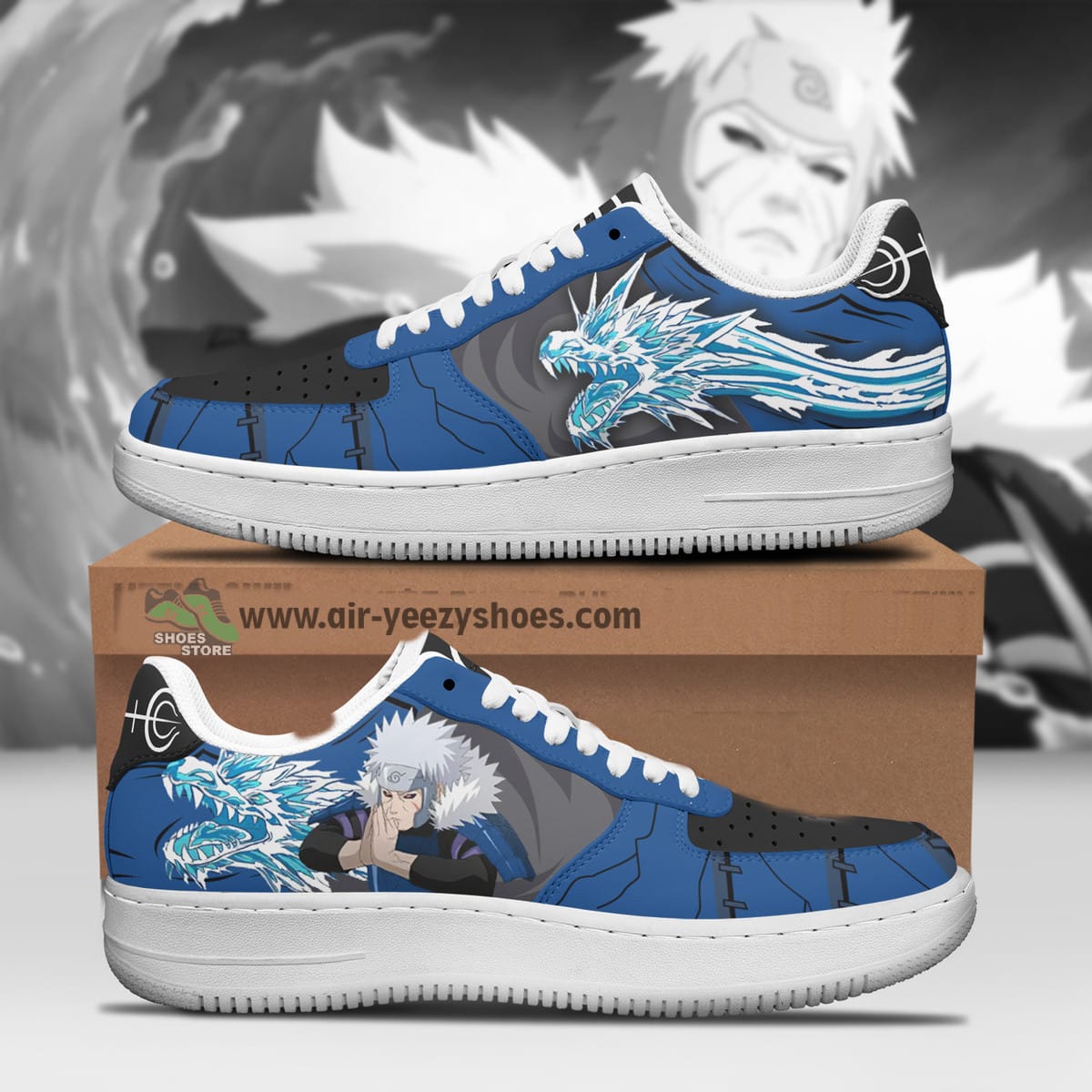 Tobirama Senju Anime Air Force 1 Sneaker, Custom Naruto Anime Shoes