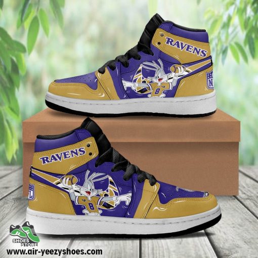 Baltimore Ravens Bugs Bunny Air Sneakers, Baltimore Ravens Shoes