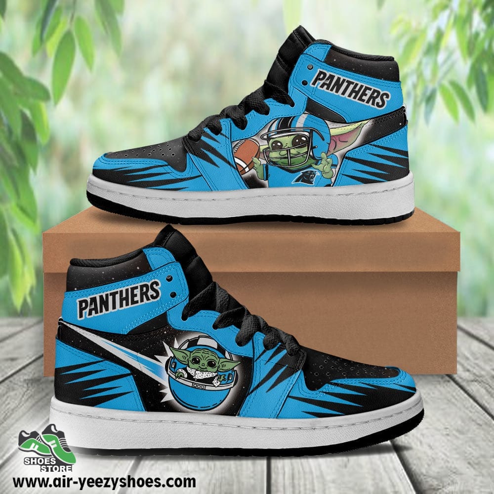 Carolina Panthers Baby Jordan 1 High Sneaker, Panthers Fan Gears