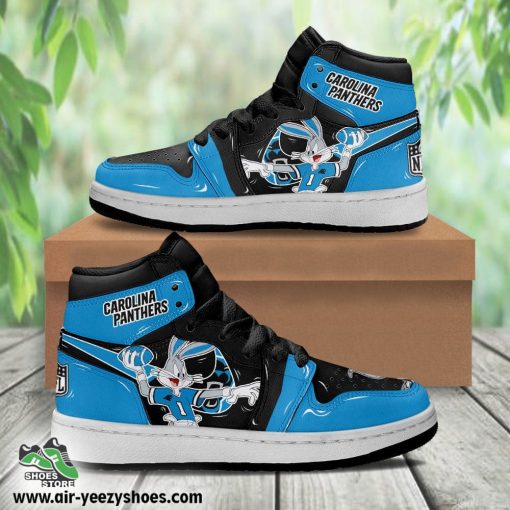 Carolina Panthers Bugs Bunny Air Sneakers, Panthers Footwear