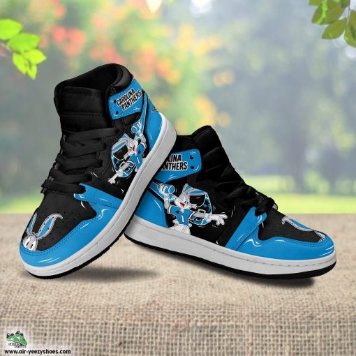 Carolina Panthers Bugs Bunny Air Sneakers, Panthers Footwear