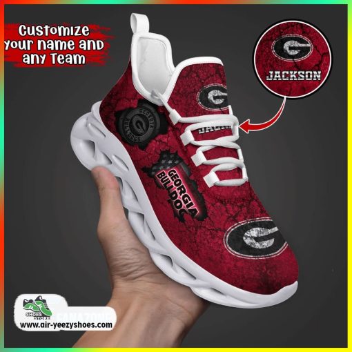 Georgia Bulldogs NCAA Sport Shoes For Fans, Custom Casual Sneaker, Georgia Bulldogs Merch