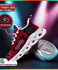 Georgia Bulldogs NCAA Sport Shoes For Fans, Custom Casual Sneaker, Georgia Bulldogs Merch
