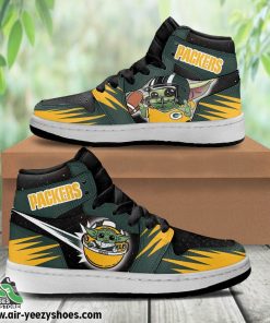 Green Bay Packers Baby Jordan 1 High Sneaker, Packers Gifts for Fans