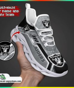 Las Vegas Raiders NFL 3D Printed Sport Unisex Shoes, Las Vegas Raiders Gifts for Fans