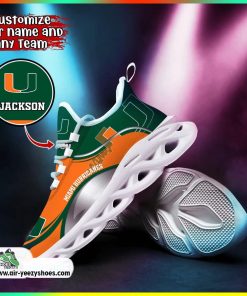 Miami Hurricanes NCAA Custom Sport Shoes For Fans, Miami Hurricanes Merchandise