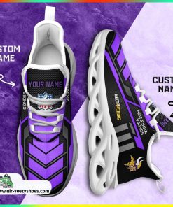 Minnesota Vikings NFL Custom Sport Shoes For Fans, Vikings Footwear