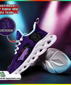 Northwestern Wildcats NCAA Sport Shoes For Fans, Custom Casual Sneaker, Northwestern Wildcats Merch
