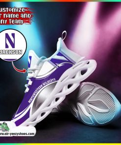 Northwestern Wildcats NCAA Custom Sport Shoes For Fans, Northwestern Wildcats Footwear