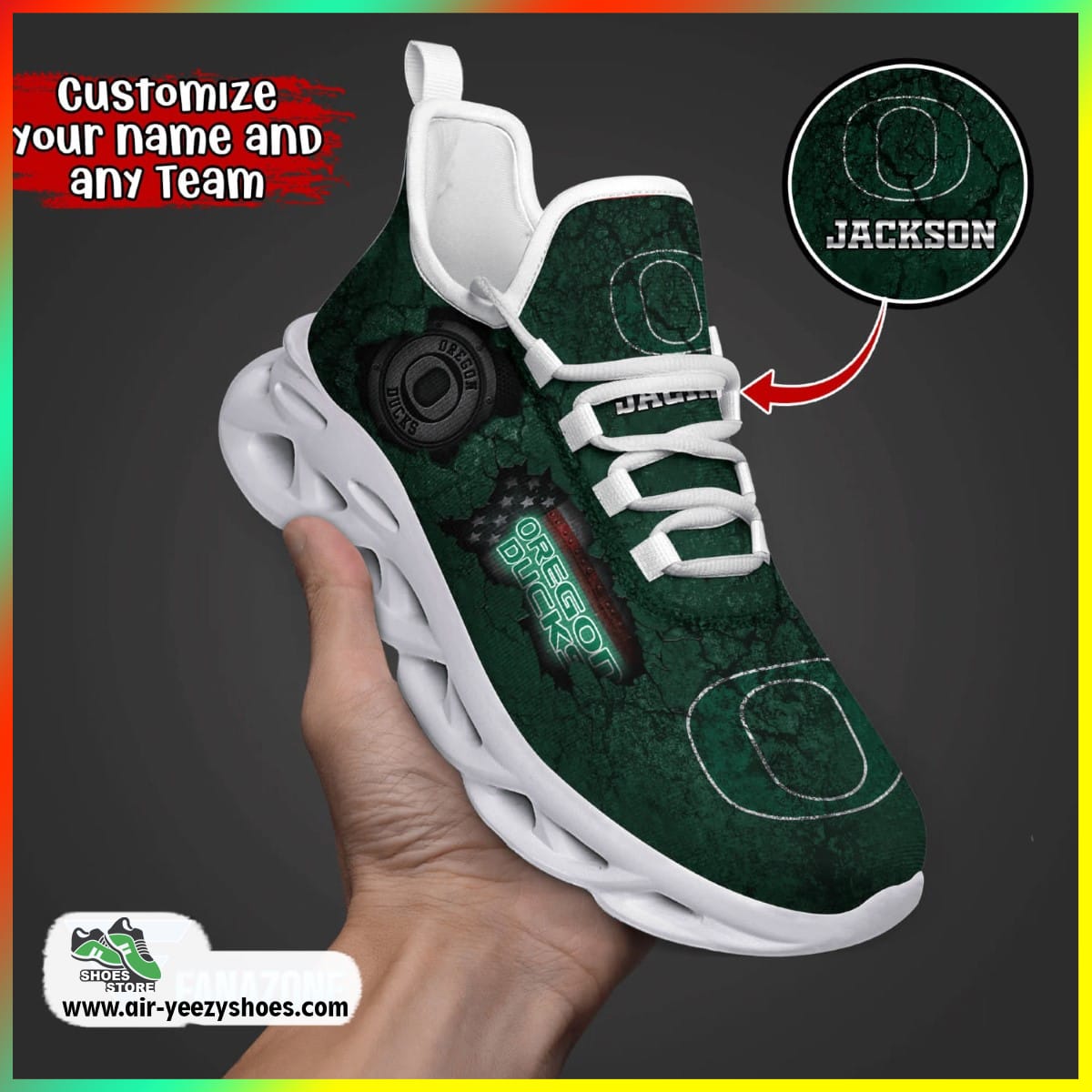 Oregon Ducks NCAA Sport Shoes For Fans, Custom Casual Sneaker, Oregon Ducks Gifts for Fans