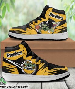 Pittsburgh Steelers Baby Jordan 1 High Sneaker, Pittsburgh Steelers Footwear