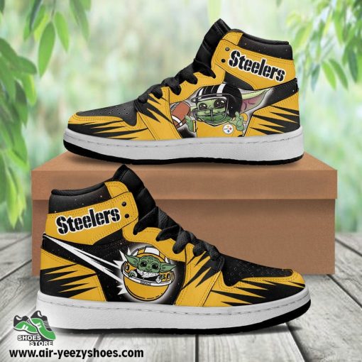 Pittsburgh Steelers Baby Jordan 1 High Sneaker, Pittsburgh Steelers Footwear
