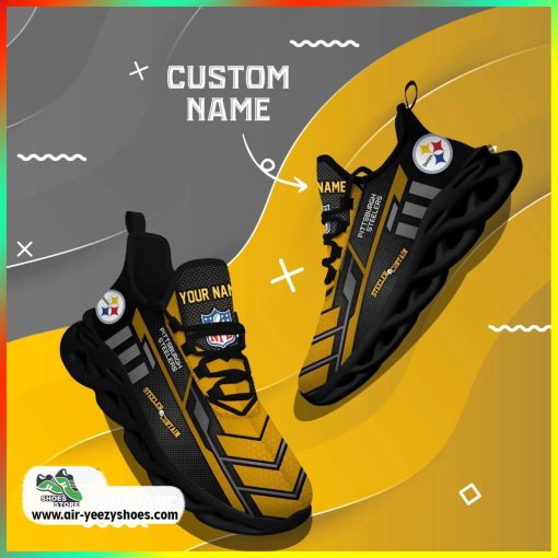 Pittsburgh Steelers NFL Custom Sport Shoes For Fans, Steelers Team Gifts