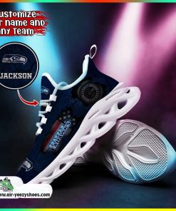 Seattle Seahawks NFL Sport Shoes For Fans, Custom Casual Sneaker, Seahawks Footwear