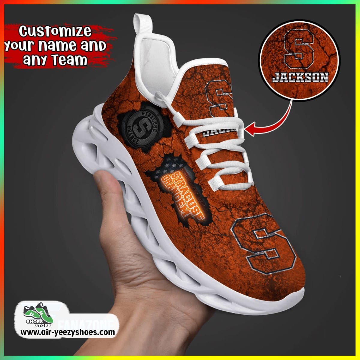 Syracuse Orange NCAA Sport Shoes For Fans, Custom Casual Sneaker, Syracuse Orange Footwear