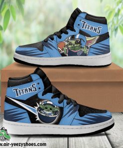 Tennessee Titans Baby Jordan 1 High Sneaker, Tennessee Titans Gifts for Fans