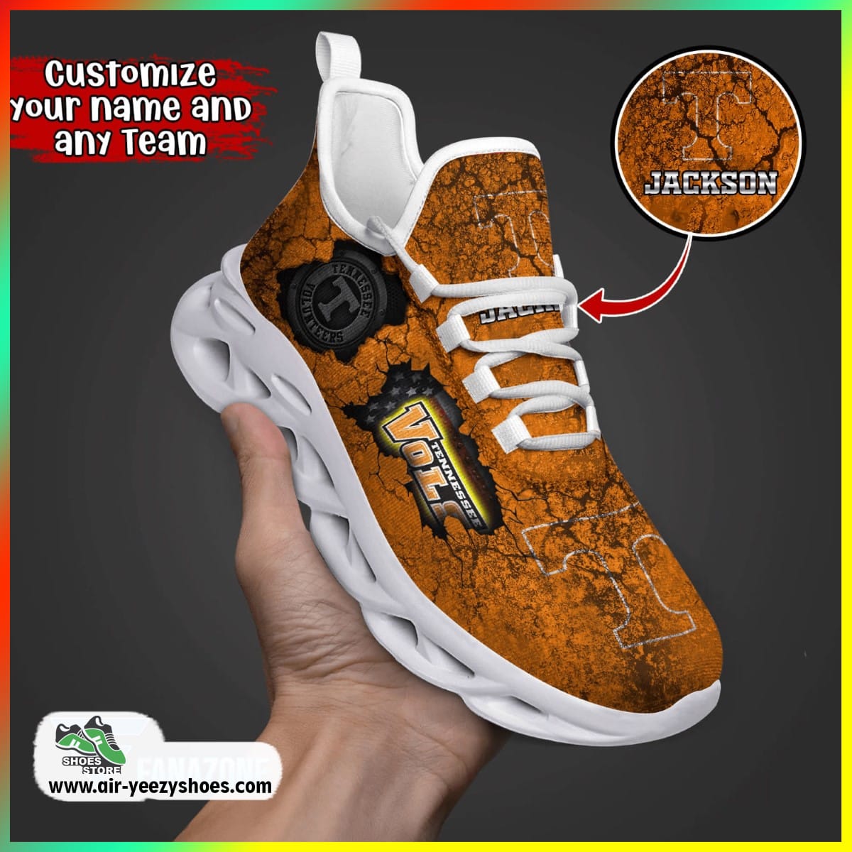 Tennessee Volunteers NCAA Sport Shoes For Fans, Custom Casual Sneaker, Tennessee Volunteers Gifts for Fans