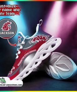 Washington State Cougars NCAA Custom Sport Shoes For Fans, Washington State Cougars Shoes